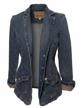 Signature by Levi Strauss Y2K Vintage Grunge Blue Jean Jacket Womens size M